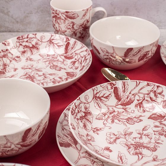 Тарелка десертная BOTANICA бордо 19см