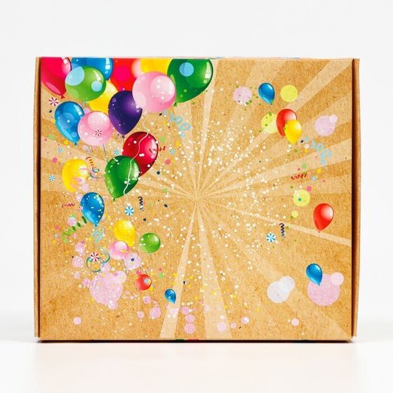 !Коробка самосборная 2 штуки &quot;С шариками&quot;, 20 х 18 х 5 см.