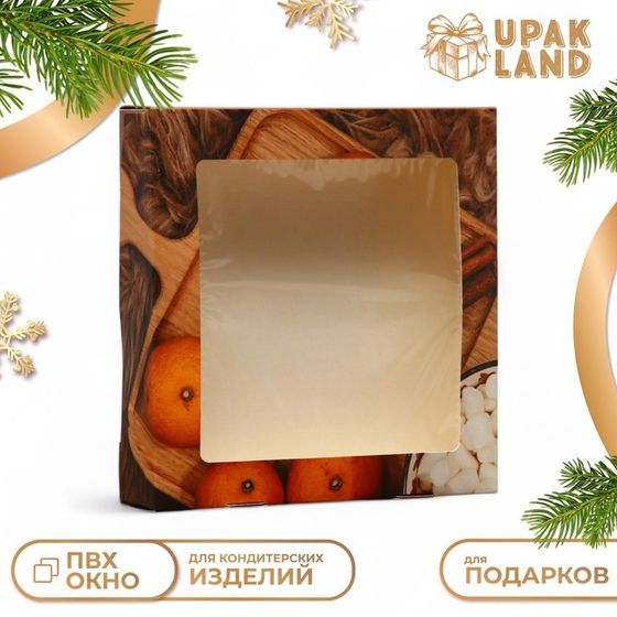 Коробка складная &quot;Новогоднее настроение&quot;, 20 х 20 х 4 см