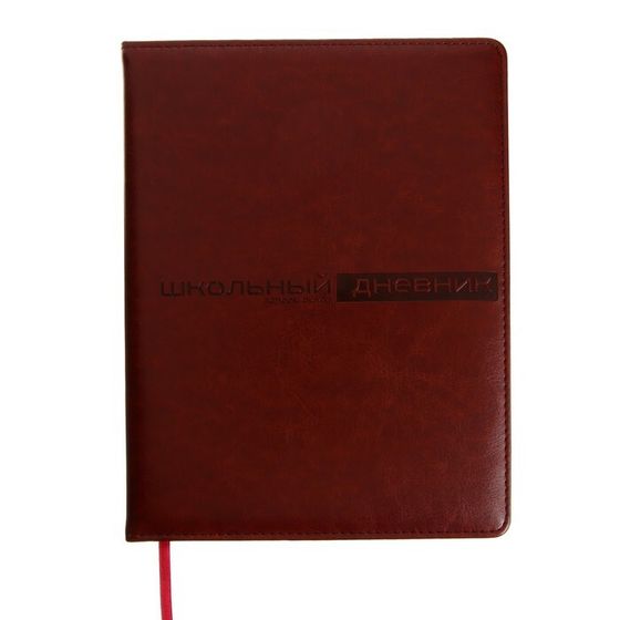 Дневник универсальный для 1-11 классов, 48 листов SIDNEY NEBRASKA, твердая обложка, искусственная кожа, термотиснение, ляссе, блок 70 г/м2, коричневый