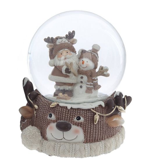 Фигурка декоративная &quot;Дед Мороз&quot; в стекл шаре (ключ,муз), L10 W10 H14 см