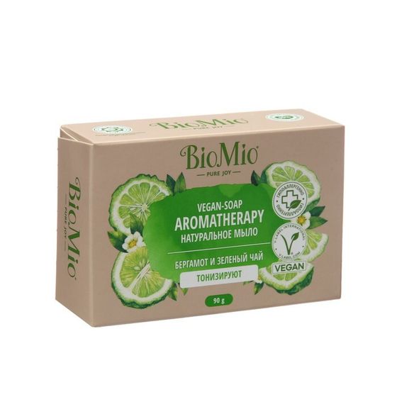 Туалетное мыло BioMio BIO-SOAP Бергамот и зеленый чай, 90 г