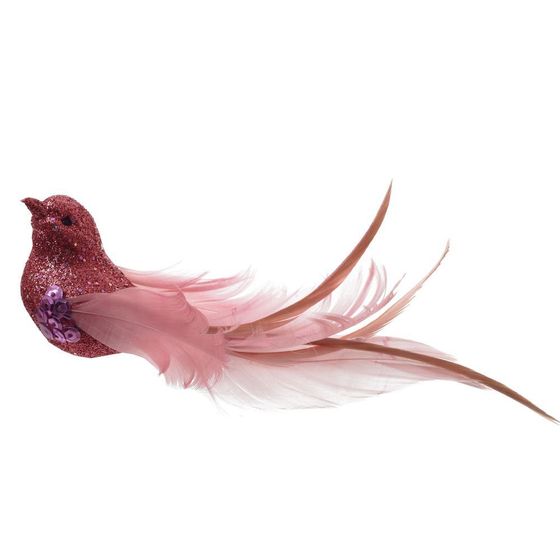 Изделие декоративное &quot;Птичка&quot; на клипсе, L18,5 W4 H5,5 см, 2в.