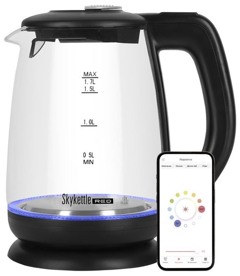 Чайник электрический RED Solution RK-G212S SkyKettle 1.7л. 2200Вт черный