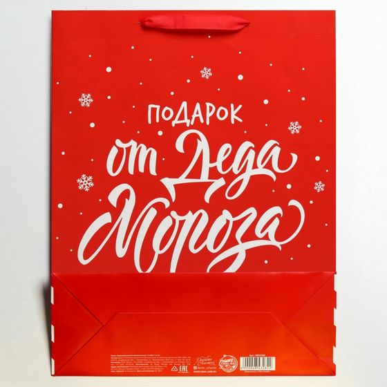 !09 Пакет ламинированный (набор 2 штуки) &quot;Подарок от Деда Мороза&quot; , 31 х 42 х 12 см.