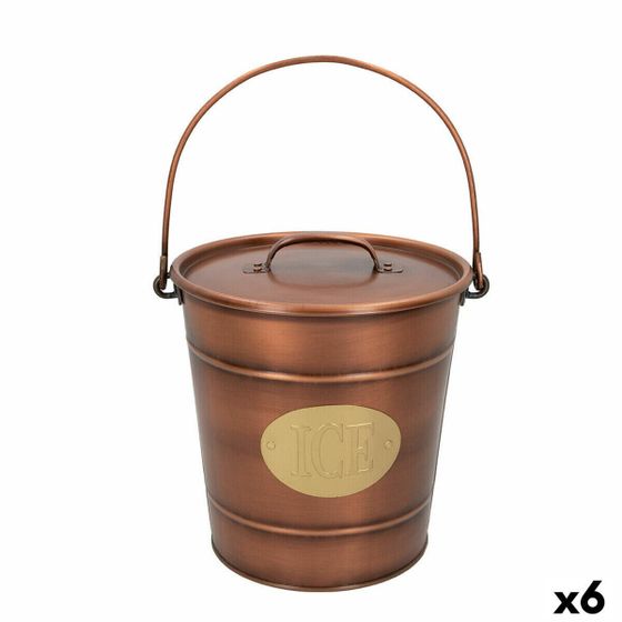 Ведро для льда Aktive Ice Медь оцинкованная сталь 5 L 26,5 x 25,5 x 23,5 cm (6 штук)