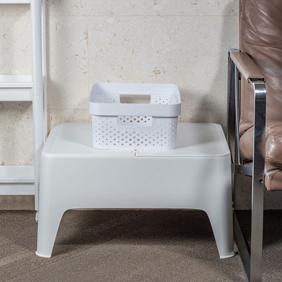 Коробка INFINITY перфорированная с крышкой 11л серая