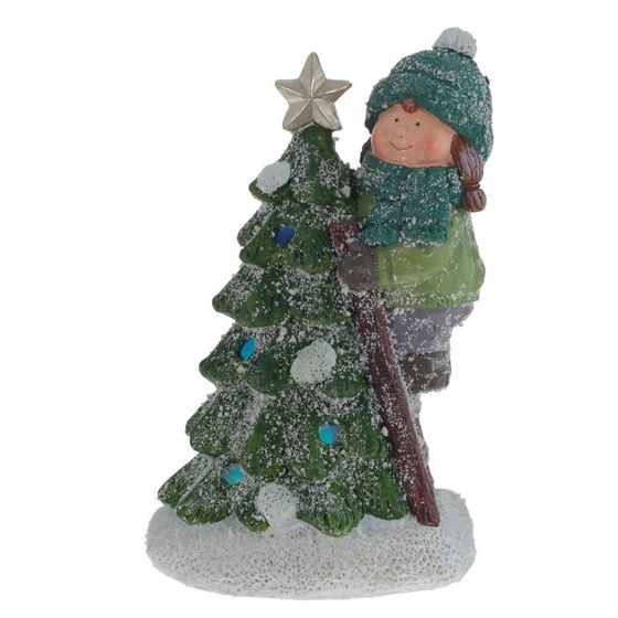 Фигурка декоративная &quot;Ребёнок&quot; с подсвет (LR44x2, н/п), L8 W7 H13 см, 2в.