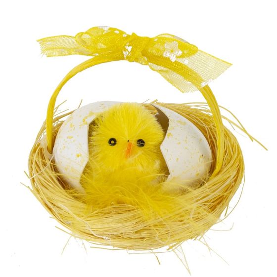 Набор из 2-х изделий декоративных "Гнездо пасхальное" (5,5*6), L11 W6 H6 см