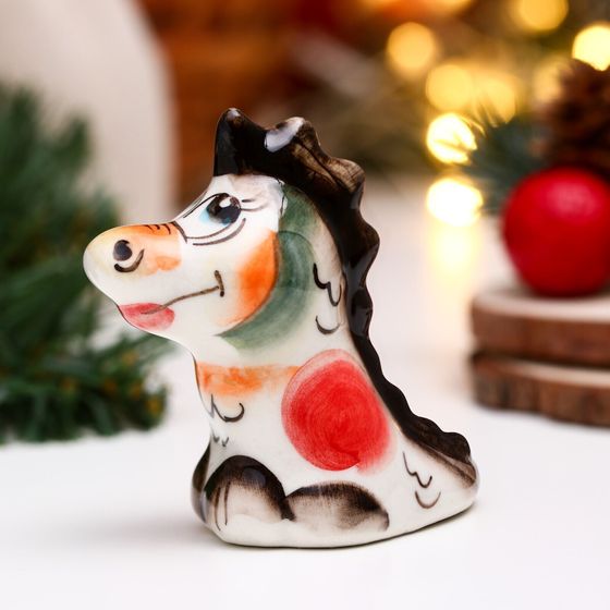 !09 Сувенир (набор 3 штуки) &quot;Дракон Баян&quot; гжель цвет, 6,5 см