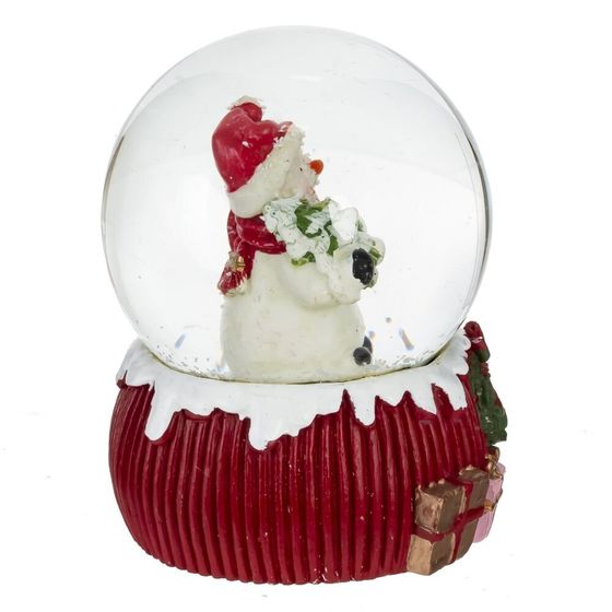 Фигурка декор в стекл шаре &quot;Мишка/Снеговик/Дед Мороз/Олень&quot;, D 6.5 см, L6,5 W6,5 H9 см, 4в.