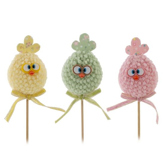 Изделие декоративное (вставка) &quot;Яйцо&quot; (блок 12 шт) (6*5*8), L6 W5 H25 см, 3в.