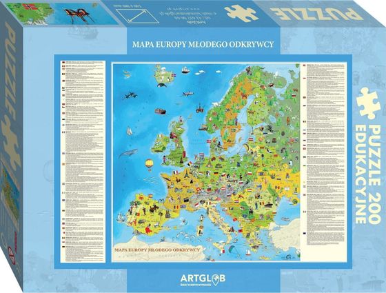 Artglob Puzzle 200 - Europa Młodego Odkrywcy