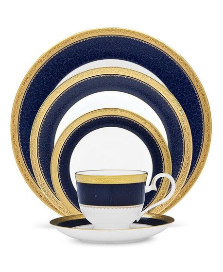 Odessa Cobalt Gold 5 Pc Place Setting