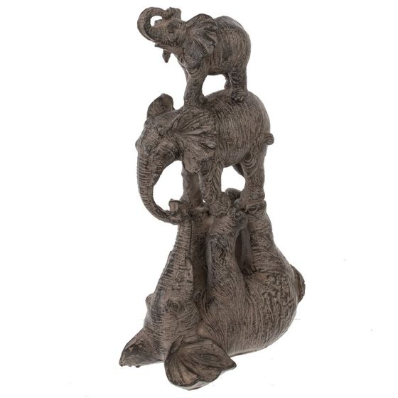 Фигурка декоративная &quot;Слоны&quot;, Д15 Ш7,5 В25 см