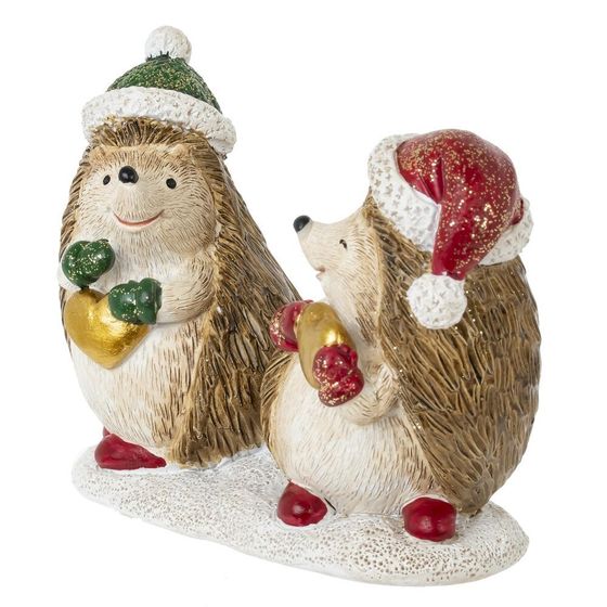 Фигурка декоративная "Ёжики", L12,5 W5 H9 см