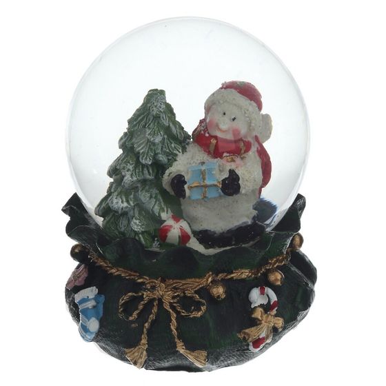 Фигурка декоративная &quot;Снеговик&quot; в стекл шаре, L6 W6 H8,5 см, 2в.