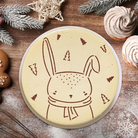 !Трафарет для выпечки «Новогодний заяц», 30 x 35 см