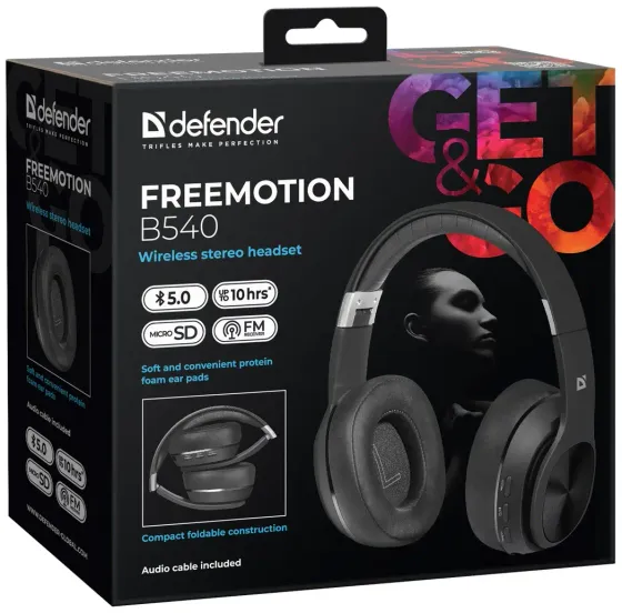 !Наушники Defender FreeMotion B540 Black (63540)