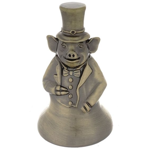 Колокольчик &quot;Свинка&quot;, Д4,7 Ш4,7 В8см, 3в