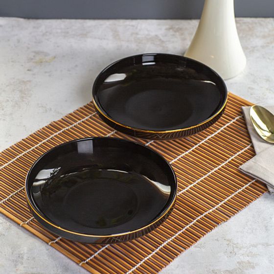 Тарелка суповая BLACK GOLD 19см