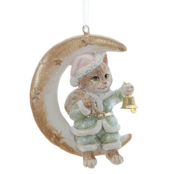 Фигурка декоративная подвесная "Котёнок", L5,5 W2 H8 см, 2в.