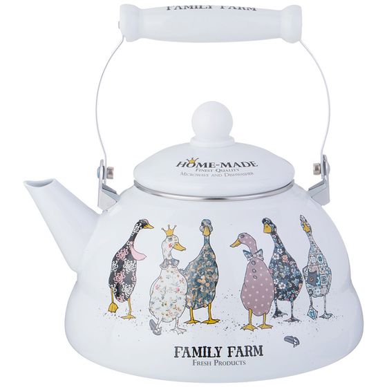 ЧАЙНИК AGNESS  ЭМАЛИРОВАННЫЙ СЕРИЯ &quot;FAMILY FARM&quot;, 3 Л