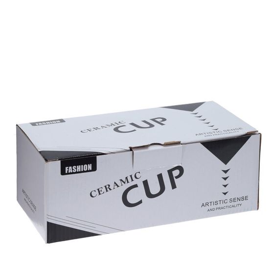 Кружка с блюдцем и ложкой, 300 мл, L20,5 W10,5 H8 см, цвет микс