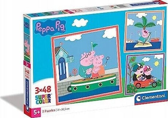 Clementoni Clementoni Puzzle 3x48el SuperColor square Świnka Peppa. Peppa Pig 25293