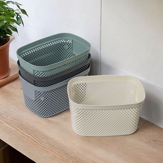 Корзинка NICKEL зелёная 3л 15.5×22.3×13см