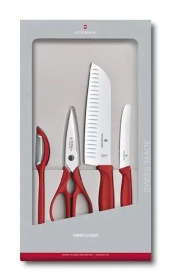 Набор ножей Victorinox Kitchen Set, 4 pieces (6.7131.4G) предм. красный