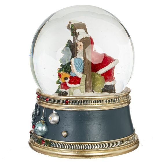 Фигурка декоративная &quot;Рождество&quot; в стекл шаре (муз, свет, вьюга, АААх3, н/п), D 10 см, L10,5 W10,5 H