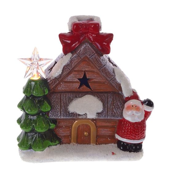 Фигурка декоративная &quot;Домик&quot; с подсветкой (2xLR44), L14 W7 H14,5 см, 2в.