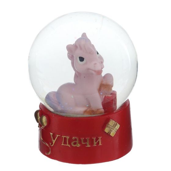 Фигурка декор в стекл шаре &quot;Лошадка&quot;, L6 W6 H8 см, 2в.