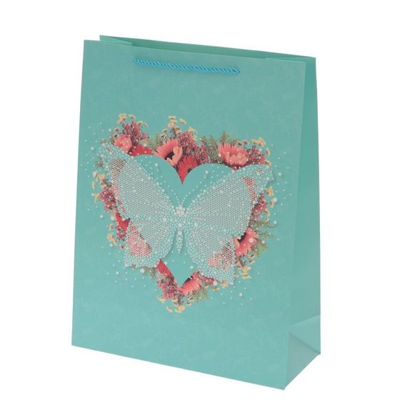 Пакет подарочный (бумага 210г/м2, блок 12шт), L26 W12 H32 см, 4в.