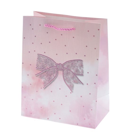 Пакет подарочный (бумага 210г/м2, блок микс 12шт), L18 W10 H23 см, 4в.