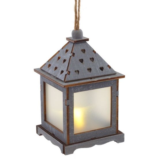 Украшение новогоднее &quot;Домик&quot; с подсветкой, L7,5 W7,5 H14 см, 3в.