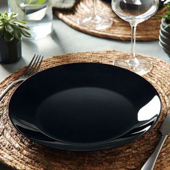 Тарелка обеденная ЛИЛИ ЧЕРНЫЙ 25см