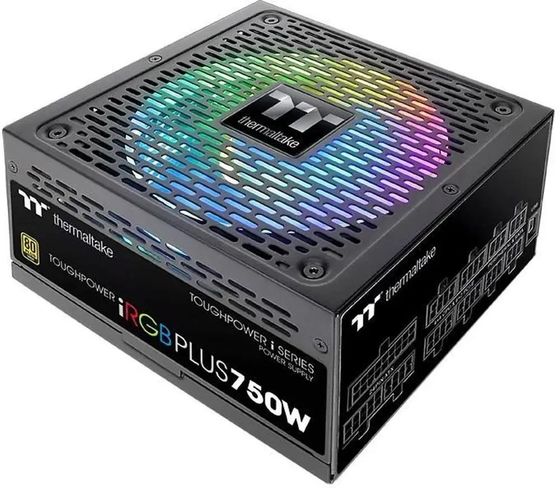 Блок питания 750W ATX Thermaltake Toughpower iRGB Plus 80+ gold (24+4+4pin) APFC 140mm fan color LED 9xSATA Cab Manag RTL [PS-TPI-0750F3FDGE-1]