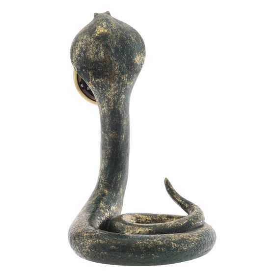 Фигурка декоративная с часами &quot;Змея&quot; (1хAA н/п), L23 W28 H36,5 см