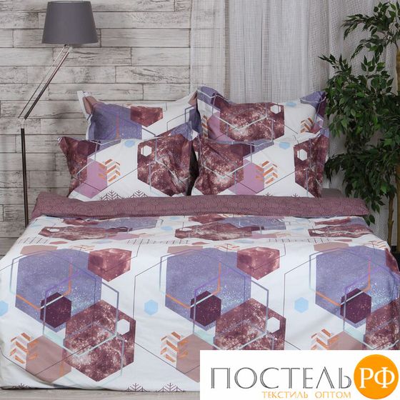 5044/0073 КПБ 2сп Premium HE Eric lilac сатин н(2) 50*70, н(2) 70*70