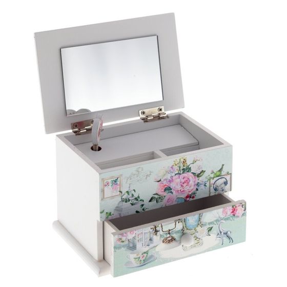 Шкатулка для украшений музыкальная, Д13 Ш9,5 В9,5 см