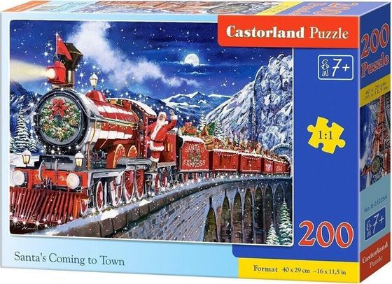 Castorland Puzzle 200 Santa&#39;s Coming to Town CASTOR