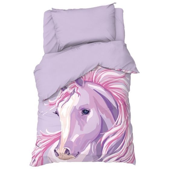 Постельное бельё Этель 1,5 сп &quot;Pink horse&quot; 143х215 см, 150х214 см, 50х70 см -1 шт, 100 % хлопок, бязь