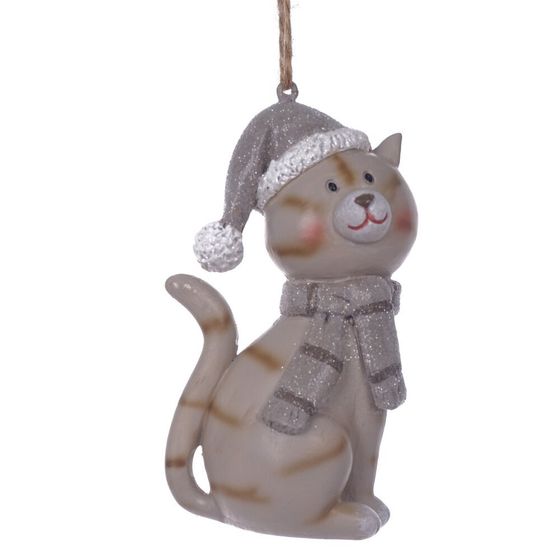 Фигурка декоративная подвесная "Кошка",  L5 W4 H9 см, 2в.