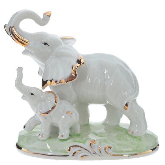 Фигурка декоративная &quot;Слоны&quot;, Д12,5 Ш7 В12 см