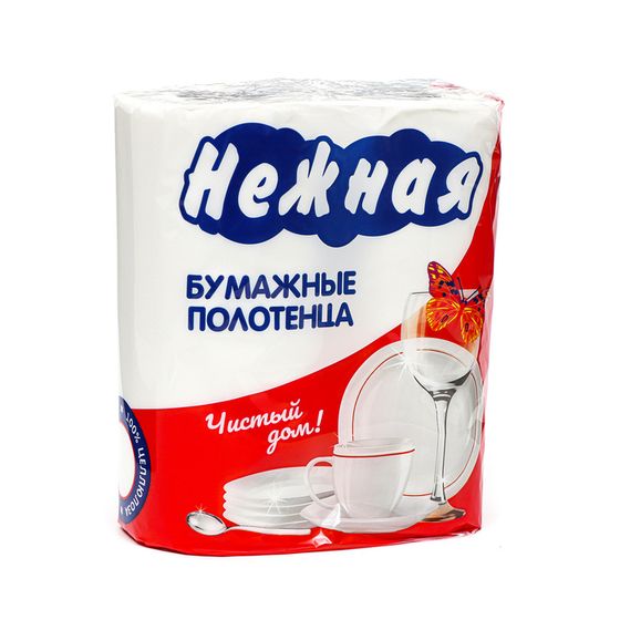 Полотенца бумажные &quot;Нежная&quot;, 2 слоя, 2 рулона