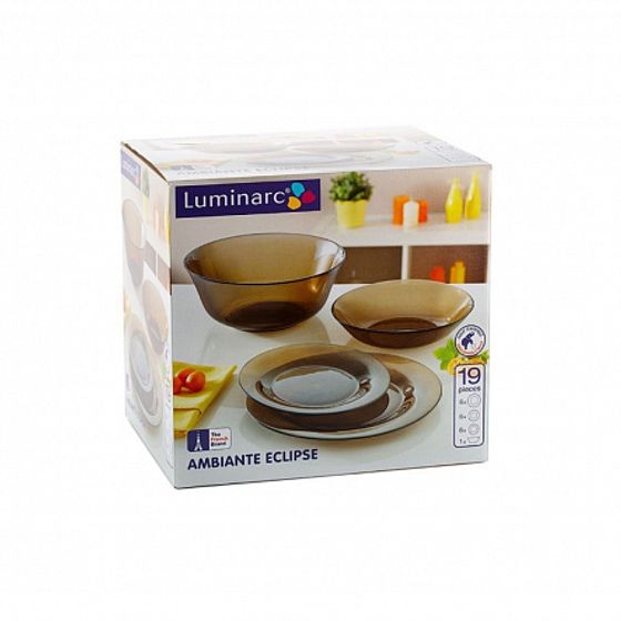 Столовый набор АМБЬЯНТЕ ЭКЛИПС 19 предметов (салатник 24 см)