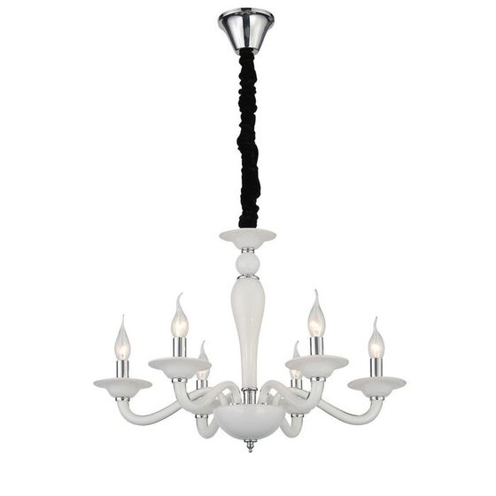 Люстра подвесная St Luce. SL1112.503.06. Serenatta. 6х40 Вт, E14, 62х62х50 см, цвет хром, белый