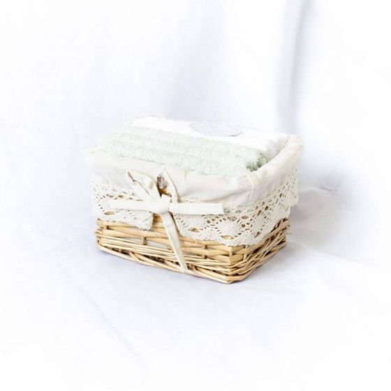 Комплект махровых полотенец «Оджи», размер 30 × 30 см - 6 шт, бирюза